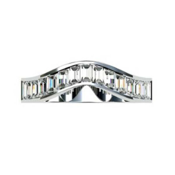 Fitted Baguette Diamond Channel Set Wedding Ring w1