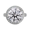 Five Carat Round Diamond Halo Engagement Ring 5