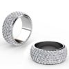 Five Row Diamond Cobblestone Eternity Band 1