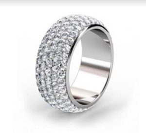 Five Row Diamond Cobblestone Eternity Band 4