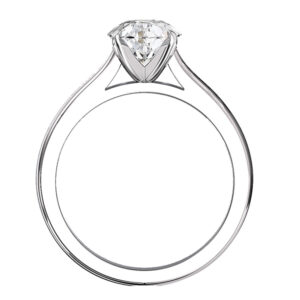 Four Claw Brilliant Cut Round Diamond Solitaire Engagement Ring w3