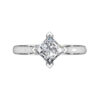 Four Claw Princess Cut Diamond Solitaire Engagement Ring w