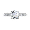 Four Prong Round Brilliant Cut Diamond Engagement Ring w