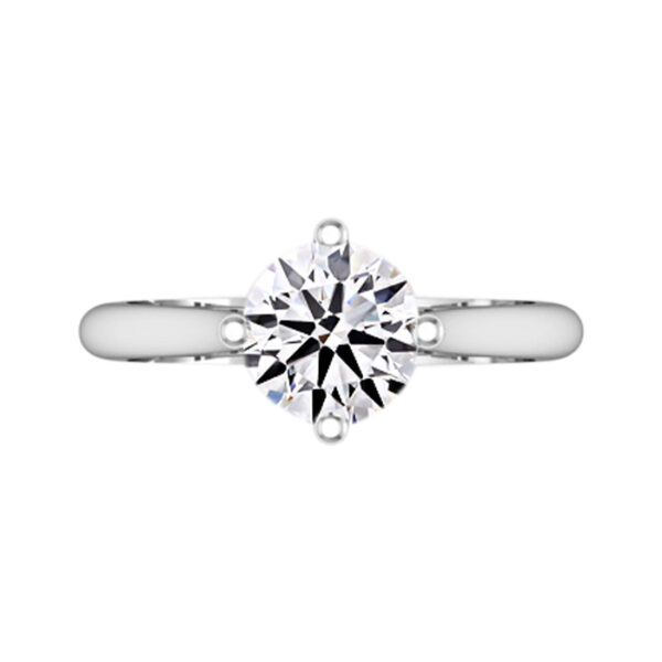 Four Prong Round Brilliant Cut Solitaire Diamond Engagement Ring 5