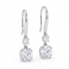 Waldemar Two Stone Diamond Drop Earrings