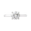 Hidden Diamond Halo Round Solitaire Engagement Ring w1