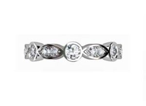 Large Eclipse Wedding Ring with Mixed Metal Band 2