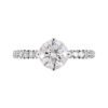 Lotus Four Claw Diamond Solitaire Engagement Ring white copy