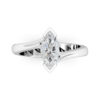 Marquise Diamond Solitaire Engagement Ring with Twisted Band