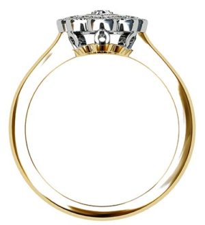 Marquise Vintage Style Halo Diamond Ring 3 2