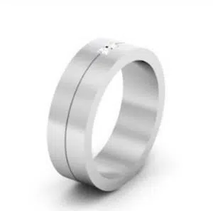 Mens Double Princess Cut Wedding Band 2