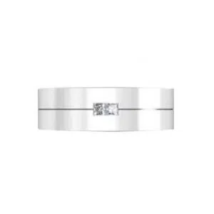 Mens Double Princess Cut Wedding Band 44