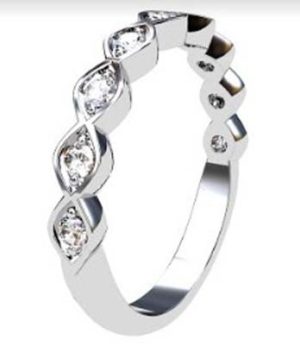 Modern Eclipse Half Eternity Band 4