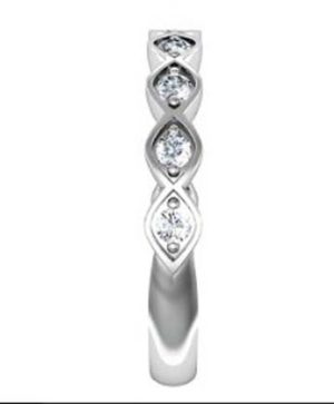 Modern Eclipse Half Eternity Band 5