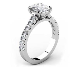 One Carat Cushion Cut Diamond Engagement Ring 4 1 2