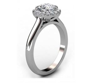 One Carat Cushion Cut Diamond Engagement Ring 4 3