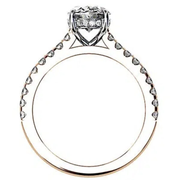 Oval Cut Diamond Ring with Hidden Halo 5