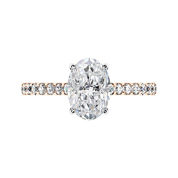 Oval Cut Diamond Ring with Hidden Halo 5