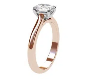 Oval Shaped Diamond Solitaire Rose Gold Engagement Ring 4 2