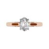 Oval Shaped Diamond Solitaire Rose Gold Engagement Ring r