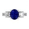 Oval Shaped Sapphire Three Stone Engagement Ring 2 2