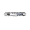 Pave Set Knife Edge Diamond Ring white