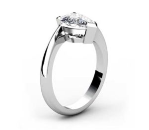 Pear Cut Solitaire Engagement Ring with Twisted Band 4 2