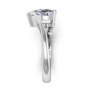 Pear Cut Solitaire Engagement Ring with Twisted Band w2