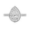 Pear Shape Diamond Pave Halo Engagement Ring w5 copy