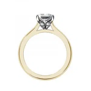 Petal Style Princess Cut Solitaire Diamond Ring 6