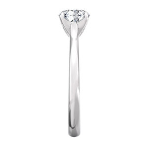 Petal Style Round Brilliant Cut Diamond Solitaire 3