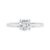 Petal Style Round Brilliant Cut Diamond Solitaire w1