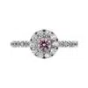 Pink Diamond Ring With White Diamond Halo white