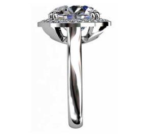 Princess Cut Diamond Halo Engagement Ring 5 3 2