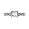 Princess Cut Diamond Ring with Eclipse Style Band white