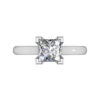 Princess Cut Diamond Solitaire Engagement Ring with Squared Claws w