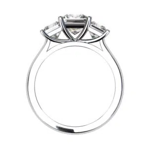 Princess Cut Diamond Three Stone Engagement Ring white 3