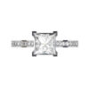 Princess Cut Engagement Ring with Diamond Encrusted Band