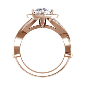 Rose Gold Engagement Ring with Infinity Band rose 3