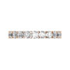 Rose Gold Scollop Set Half Eternity Ring