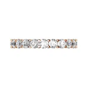 Rose Gold Scollop Set Half Eternity Ring