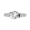 Round Brilliant Cut Bezel Set Solitaire Engagement Ring with X Form Basket 1