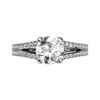 Round Brilliant Cut Diamond Engagement Ring with Diamond Basket w