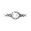 Round Brilliant Cut Diamond Solitaire Ring with Braided Band w