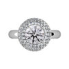 Round Brilliant Cut Diamond Triple Halo Engagement Ring 5