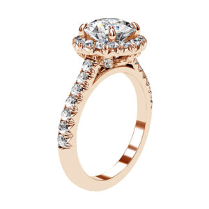 Round Brilliant Cut Rose Gold Diamond Engagement Ring rose 2