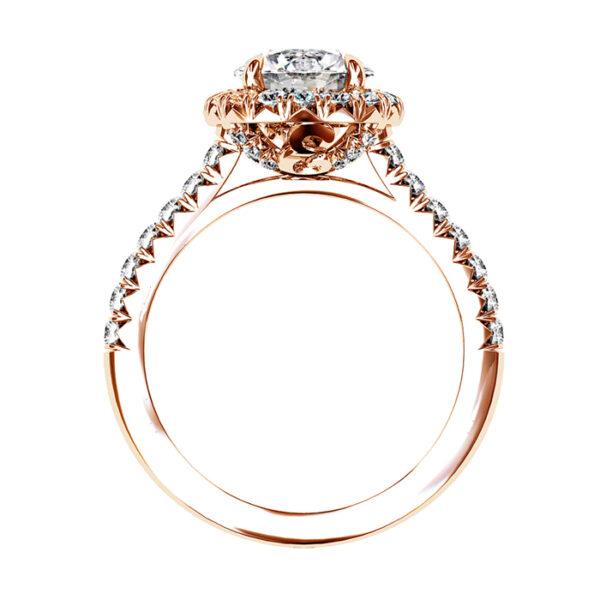 Round Brilliant Cut Rose Gold Diamond Engagement Ring rose 3