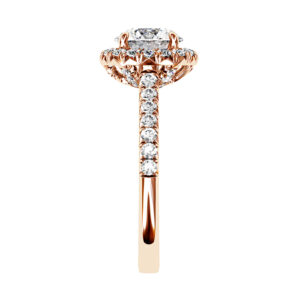 Round Brilliant Cut Rose Gold Diamond Engagement Ring rose 4