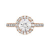 Round Brilliant Cut Rose Gold Diamond Engagement Ring rose copy