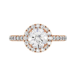 Round Brilliant Cut Rose Gold Diamond Engagement Ring rose copy